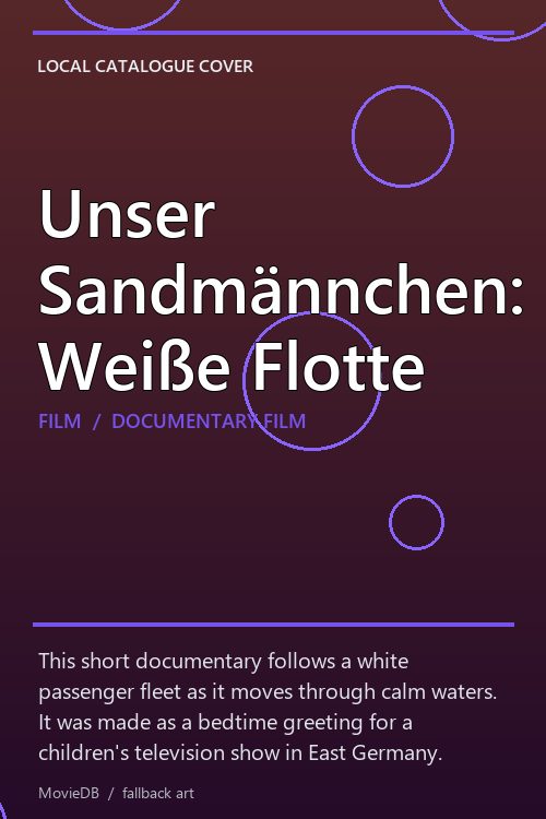 Unser Sandmännchen: Weiße Flotte poster