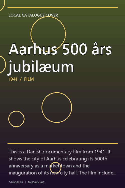 Aarhus 500 års jubilæum poster
