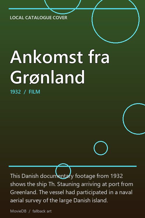 Ankomst fra Grønland poster