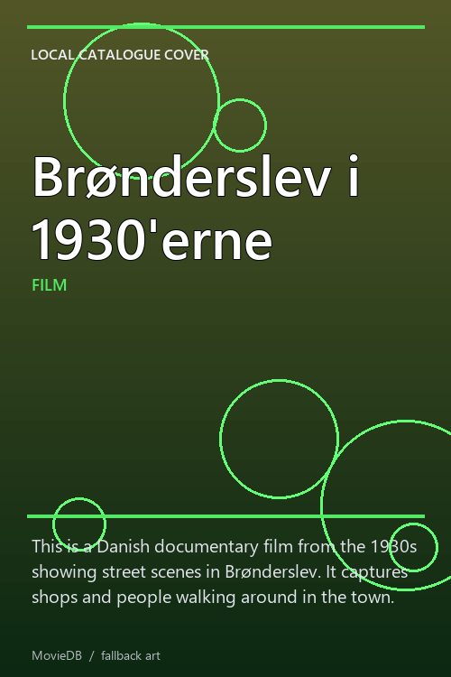 Brønderslev i 1930'erne poster