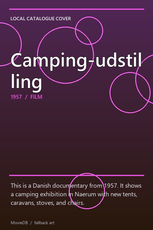 Camping-udstilling poster