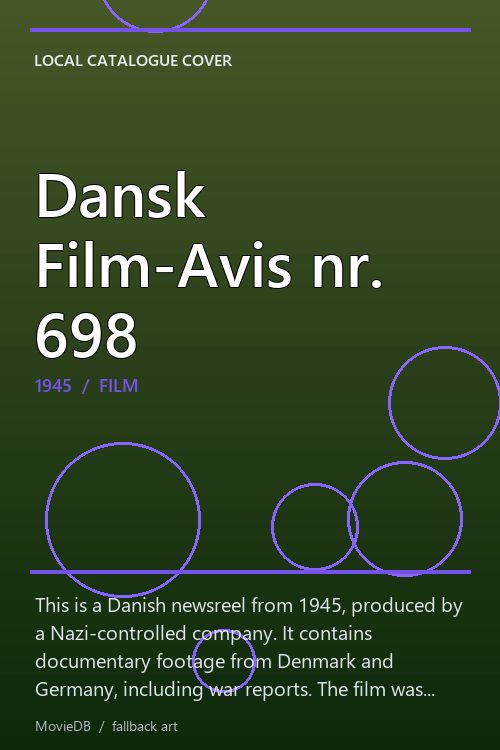 Dansk Film-Avis nr. 698 poster