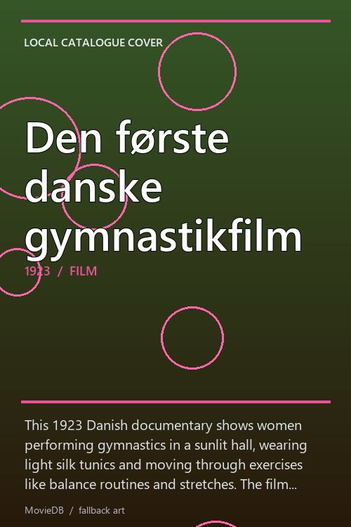 Den første danske gymnastikfilm poster