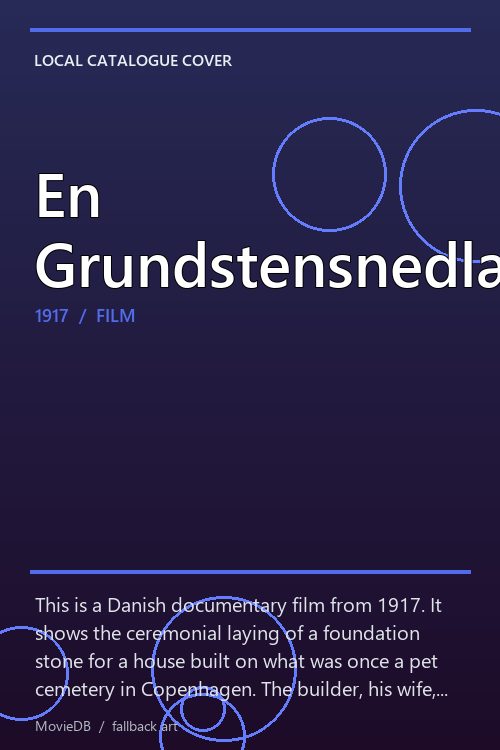 En Grundstensnedlæggelse poster