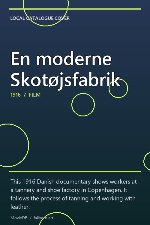 En moderne Skotøjsfabrik poster