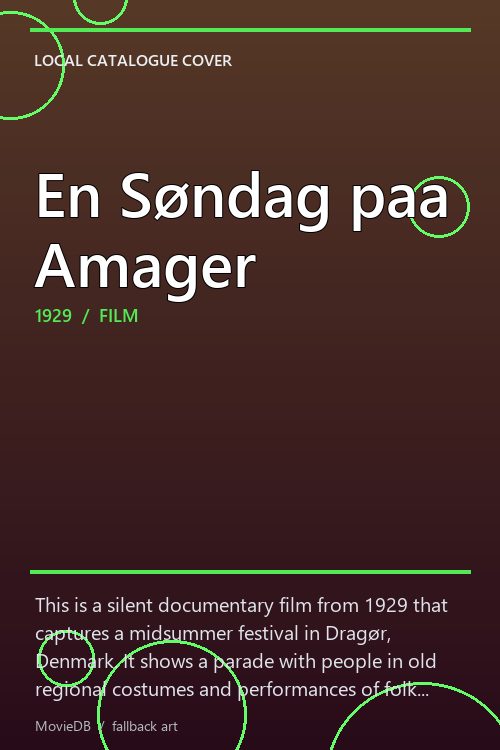 En Søndag paa Amager poster