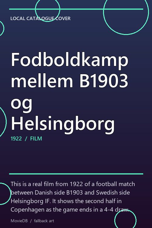 Fodboldkamp mellem B1903 og Helsingborg poster