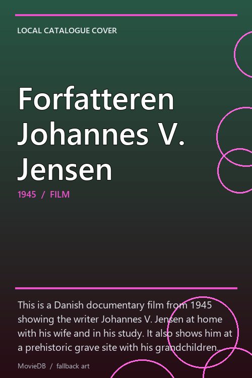 Forfatteren Johannes V. Jensen poster