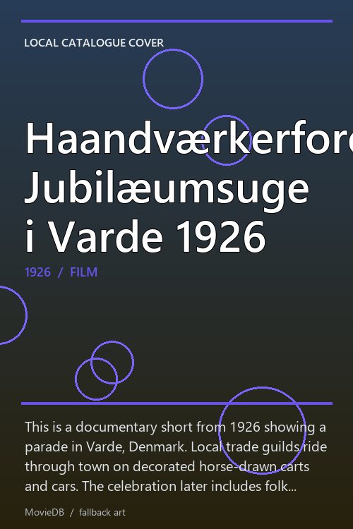 Haandværkerforeningens Jubilæumsuge i Varde 1926 poster