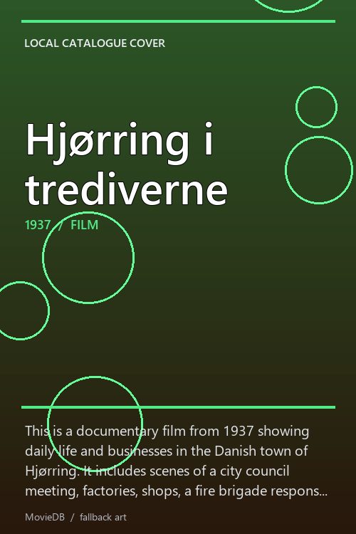 Hjørring i trediverne poster