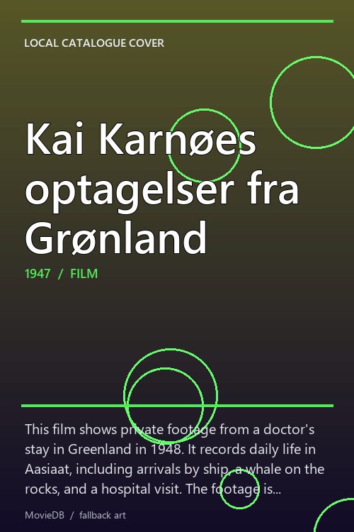 Kai Karnøes optagelser fra Grønland poster