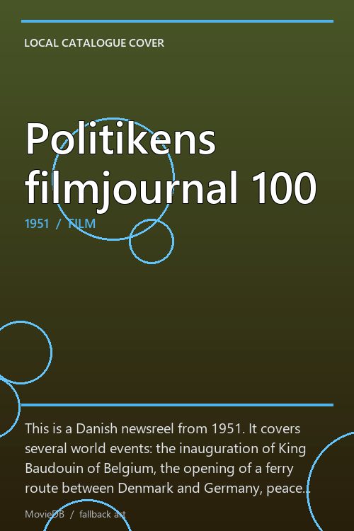 Politikens filmjournal 100 poster