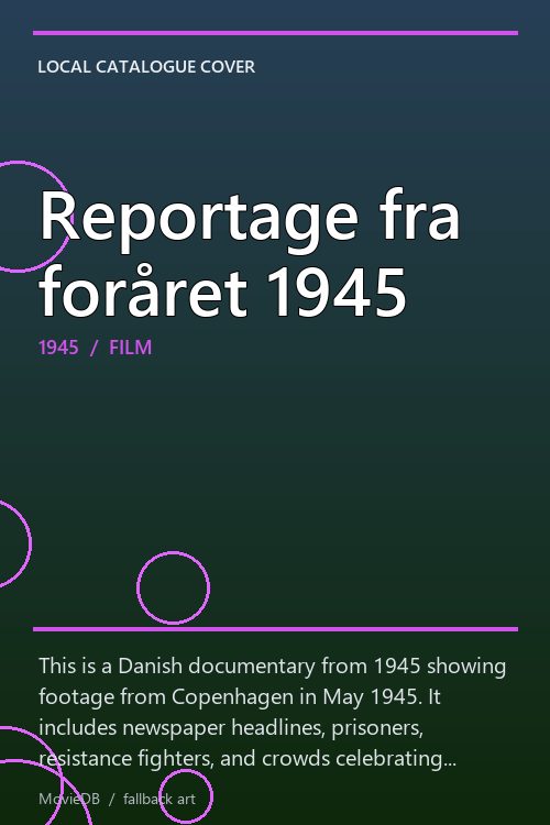 Reportage fra foråret 1945 poster
