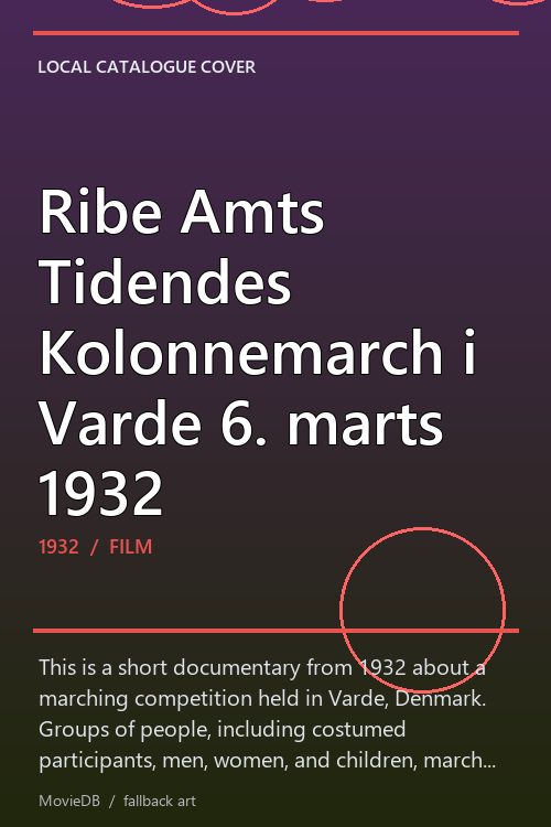 Ribe Amts Tidendes Kolonnemarch i Varde 6. marts 1932 poster