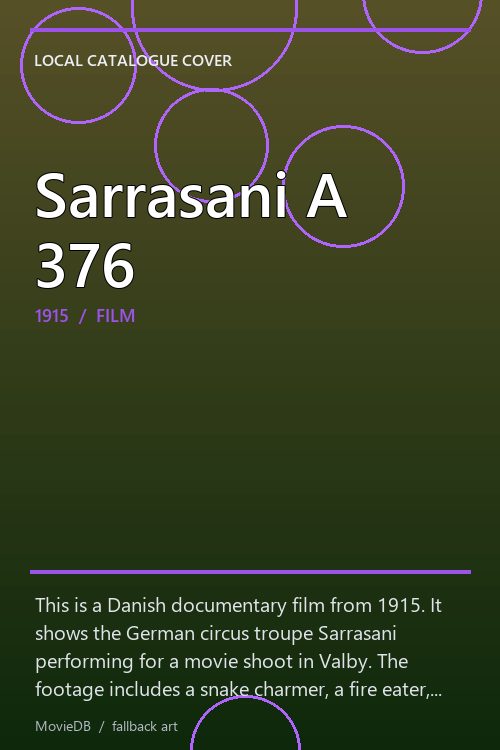 Sarrasani A 376 poster