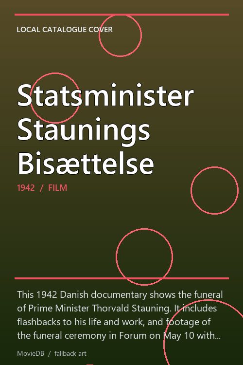 Statsminister Staunings Bisættelse poster