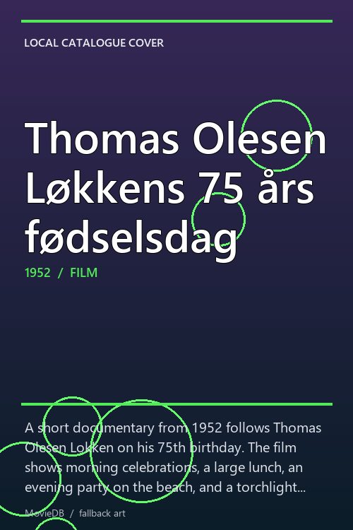 Thomas Olesen Løkkens 75 års fødselsdag poster