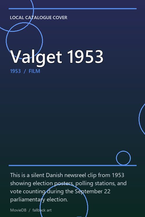 Valget 1953 poster