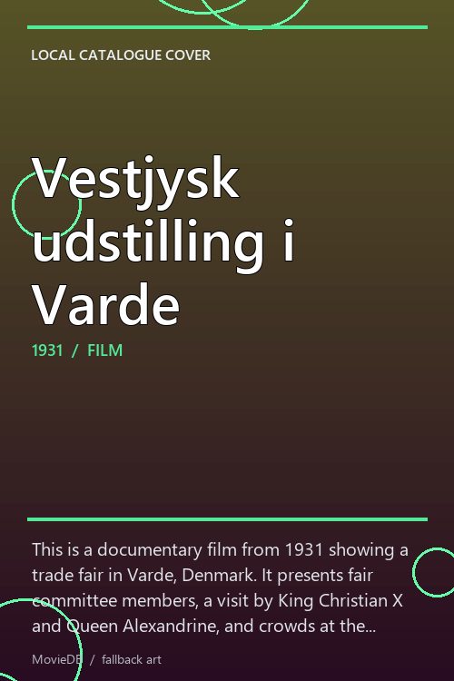 Vestjysk udstilling i Varde poster