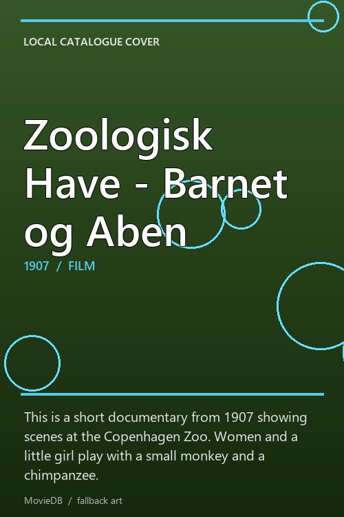 Zoologisk Have - Barnet og Aben poster