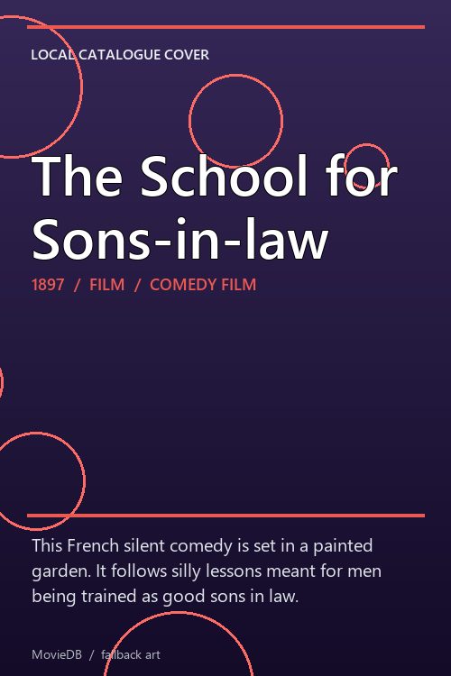 The School for Sons-in-law poster