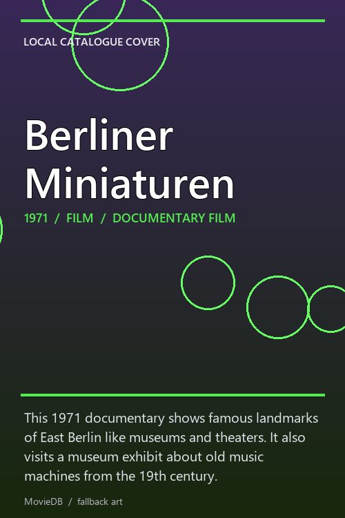 Berliner Miniaturen poster