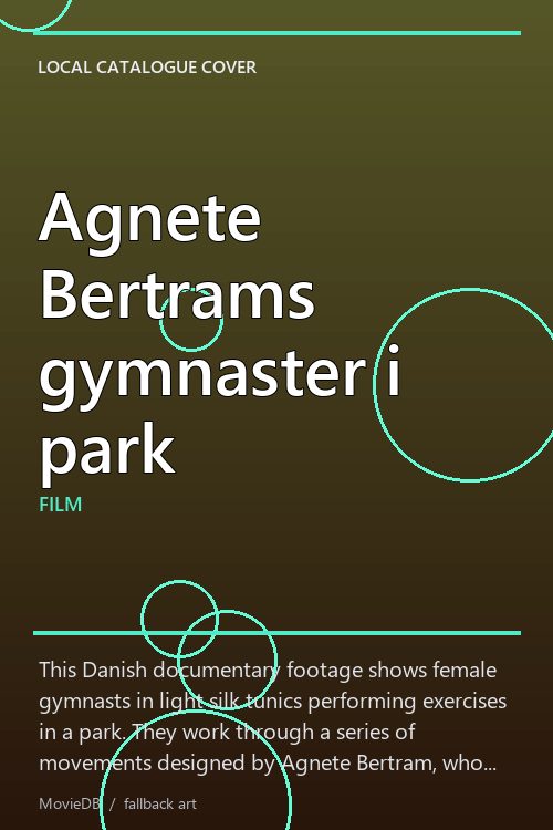 Agnete Bertrams gymnaster i park poster