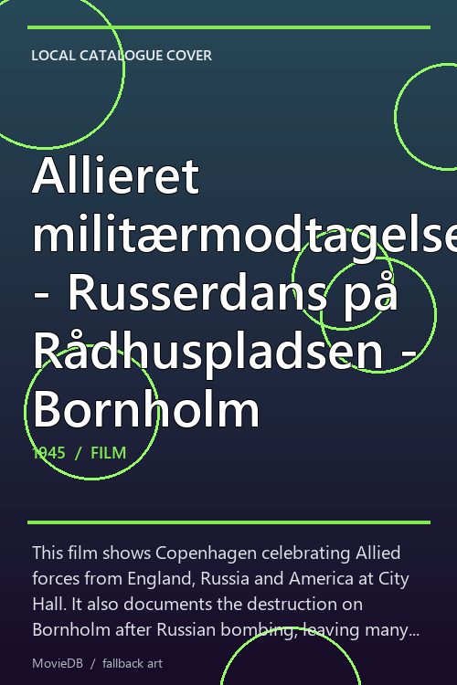 Allieret militærmodtagelse - Russerdans på Rådhuspladsen - Bornholm poster