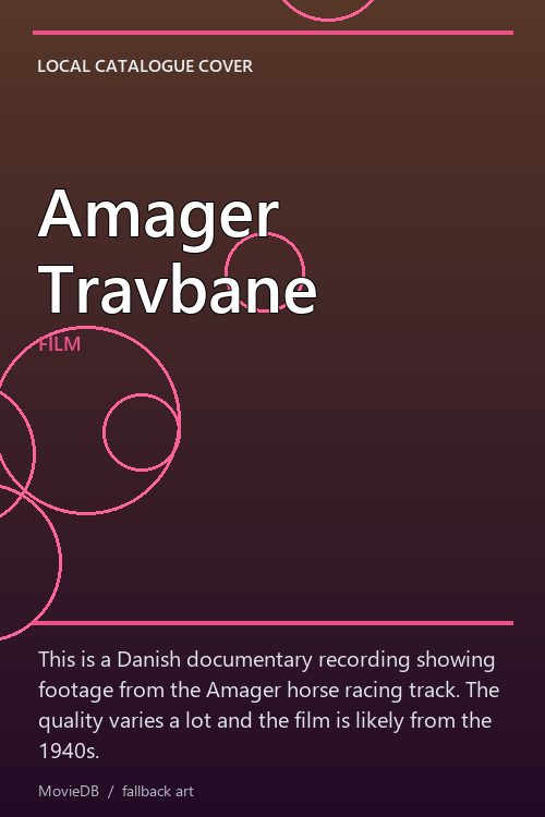 Amager Travbane poster