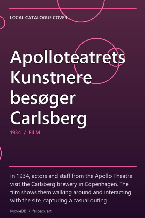 Apolloteatrets Kunstnere besøger Carlsberg poster