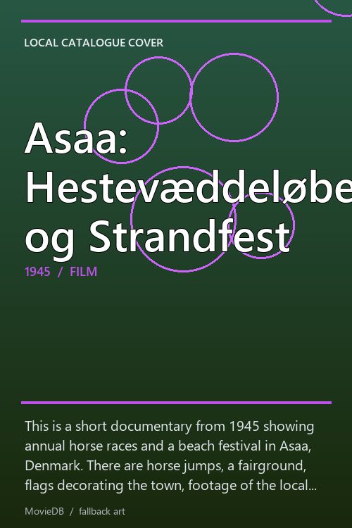 Asaa: Hestevæddeløbene og Strandfest poster