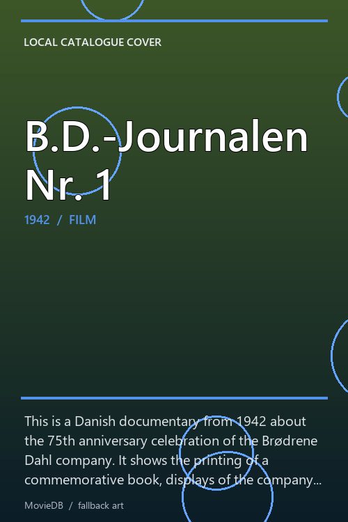 B.D.-Journalen Nr. 1 poster