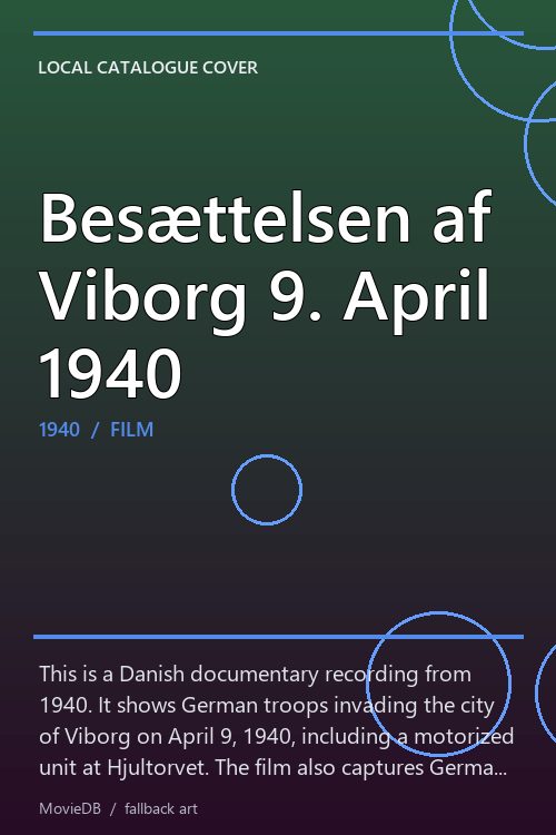 Besættelsen af Viborg 9. April 1940 poster