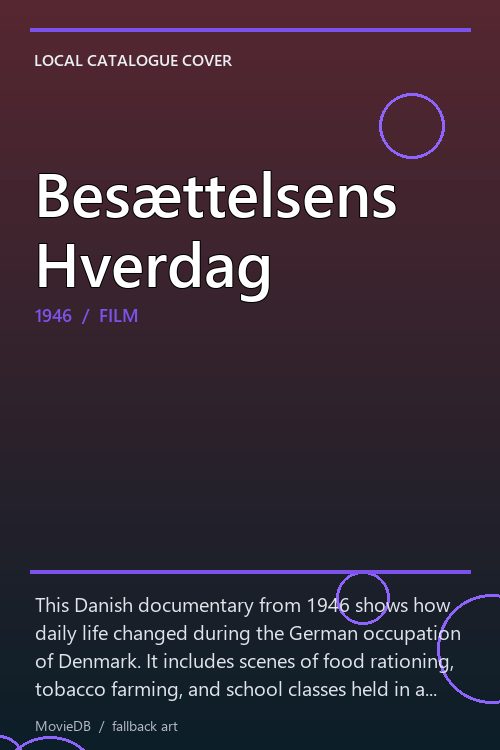 Besættelsens Hverdag poster
