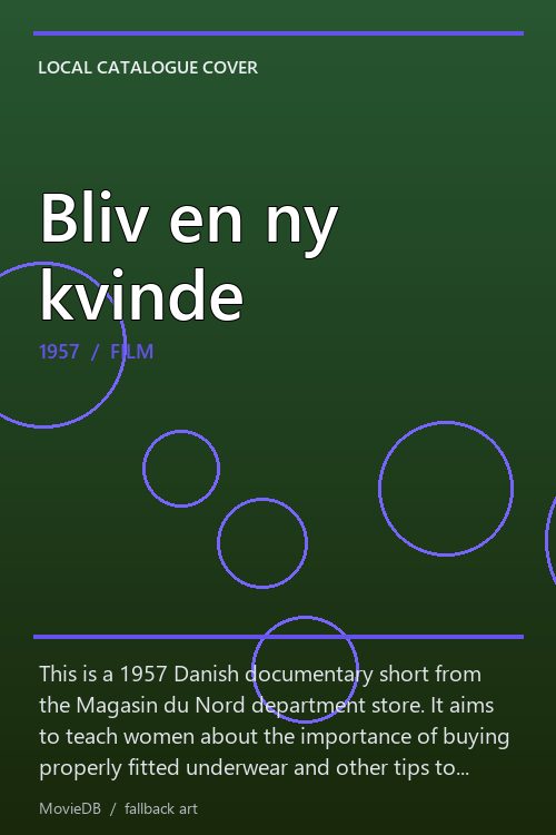 Bliv en ny kvinde poster