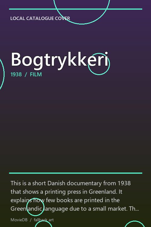 Bogtrykkeri poster