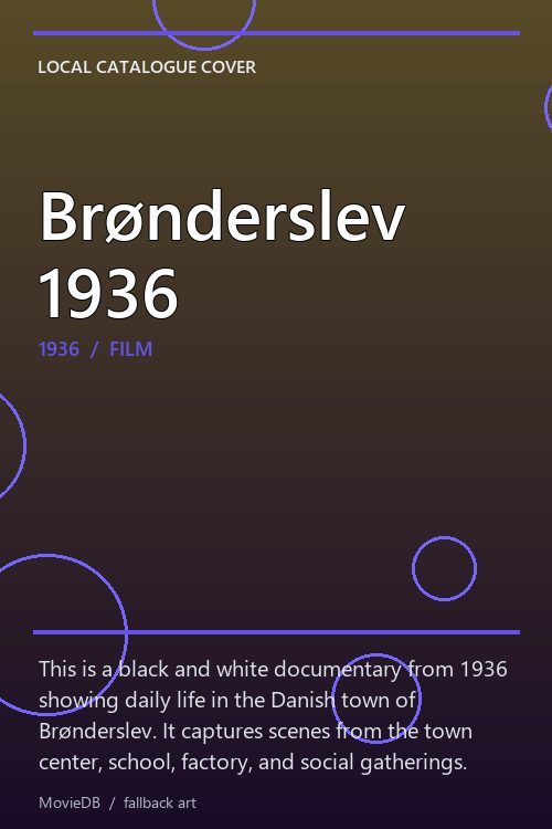 Brønderslev 1936 poster