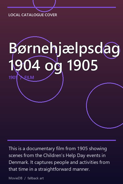 Børnehjælpsdag 1904 og 1905 poster
