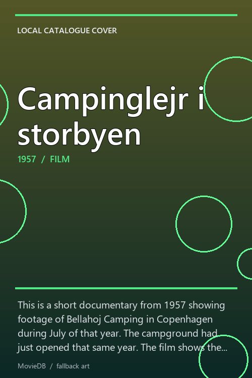 Campinglejr i storbyen poster