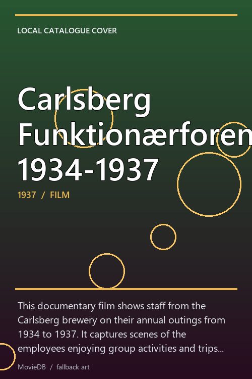 Carlsberg Funktionærforening 1934-1937 poster