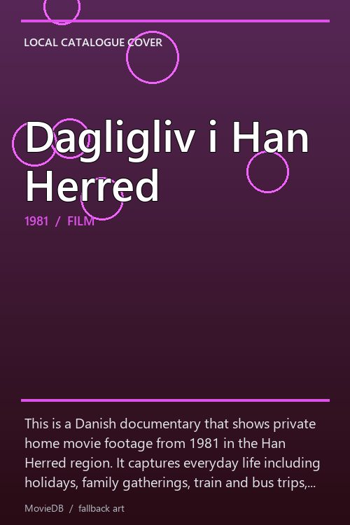 Dagligliv i Han Herred poster
