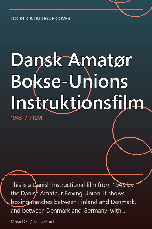 Dansk Amatør Bokse-Unions Instruktionsfilm poster