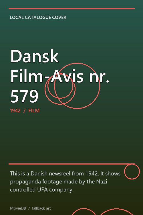 Dansk Film-Avis nr. 579 poster