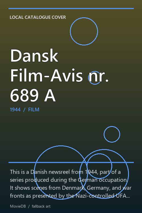 Dansk Film-Avis nr. 689 A poster