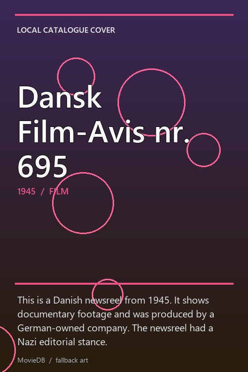 Dansk Film-Avis nr. 695 poster