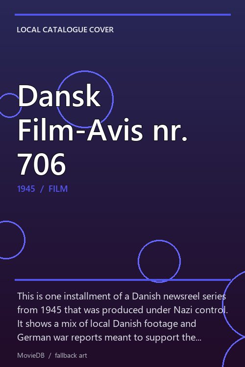 Dansk Film-Avis nr. 706 poster
