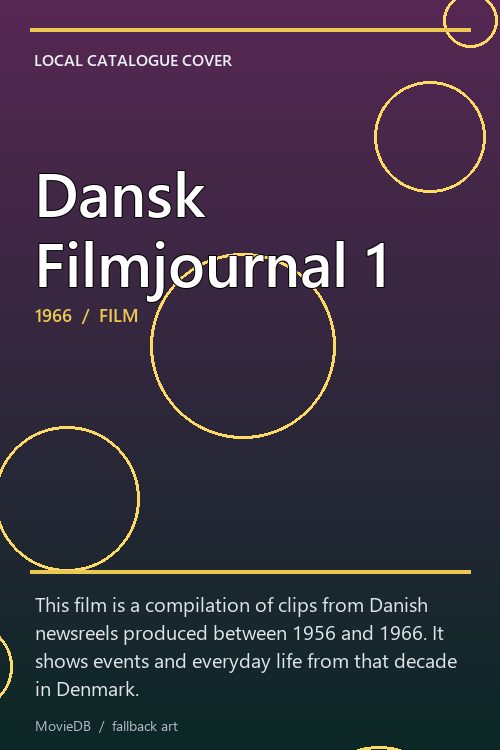 Dansk Filmjournal 1 poster