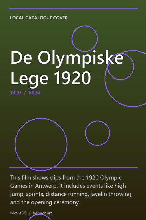 De Olympiske Lege 1920 poster