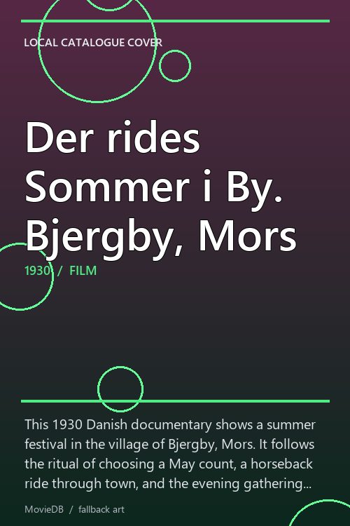 Der rides Sommer i By. Bjergby, Mors poster