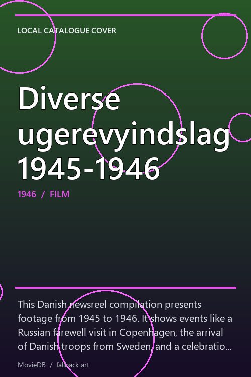 Diverse ugerevyindslag 1945-1946 poster